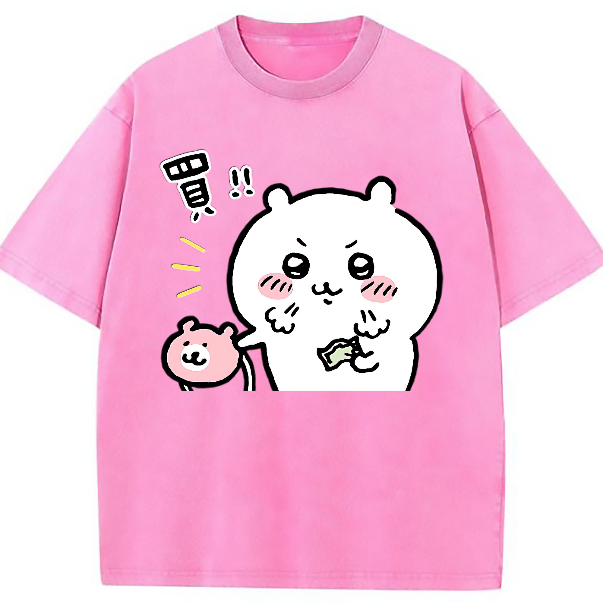 （画像用） ちいかわ ちいかわ Chii-kawa chiikawa 綿100% ヴィンテージ風 半袖Tシャツ（フロントプリント）